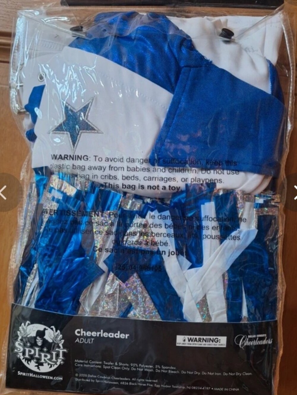 Dallas Cowboys Adult Cheer Set in True Cowboy Fashion Large